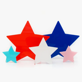 Red, White, and Blue Acrylic Stars Decor