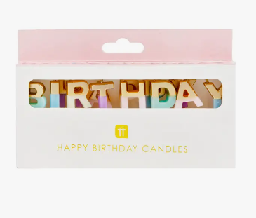 Pastel Color Happy Birthday Candles