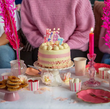 Pastel Happy Birthday Candle Cake Topper