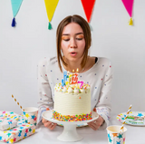 Rainbow Happy Birthday Candle Cake Topper