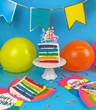 Rainbow Happy Birthday Candle Cake Topper