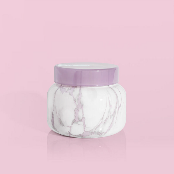 Modern Marble Candle - Aloha Orchid