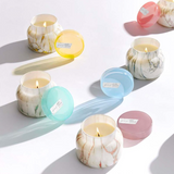 Modern Marble Candle - Aloha Orchid