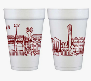 Mississippi State Skyline Styrofoam Cups