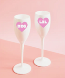 Big/Lil Plastic Champagne Flutes