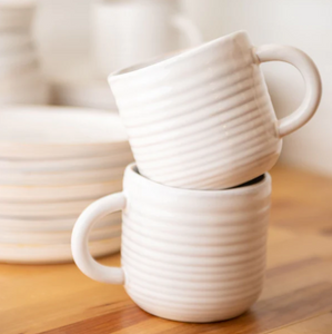 Sedona Ribbed Mug - White