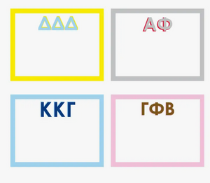 Sorority Greek Shadow Style Flat Notes