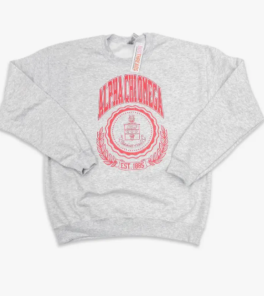 Ivy League Sorority Sweatshirt - Alpha Chi Omega