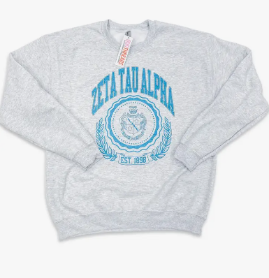 Ivy League Sorority Sweatshirt - Zeta Tau Alpha