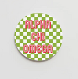 Checkerboard Greek Button