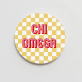 Checkerboard Greek Button