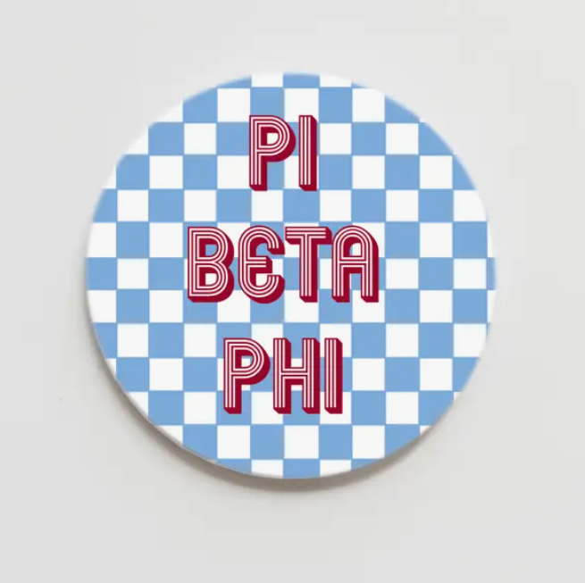 Checkerboard Greek Button