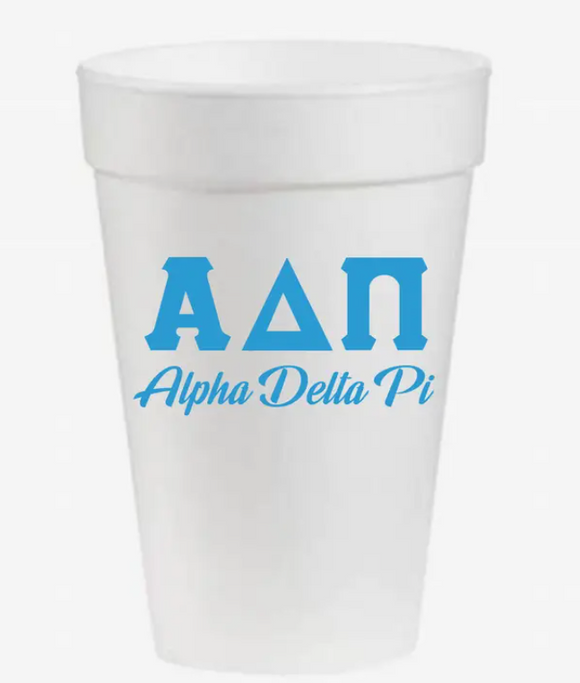 Alpha Delta Pi Styrofoam Cups