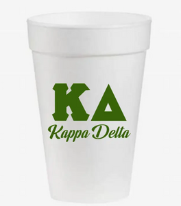 Kappa Delta Styrofoam Cups