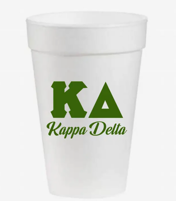 Kappa Delta Styrofoam Cups