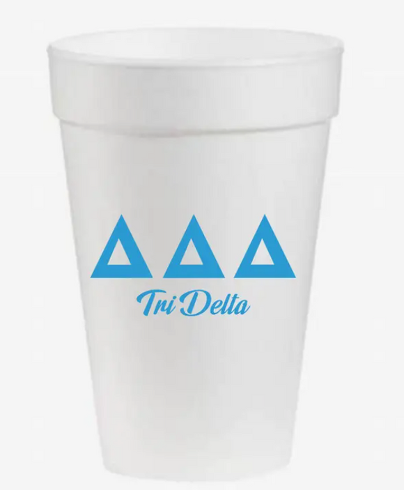 Tri Delta Styrofoam Cups