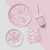 Pink Toile Small Plates