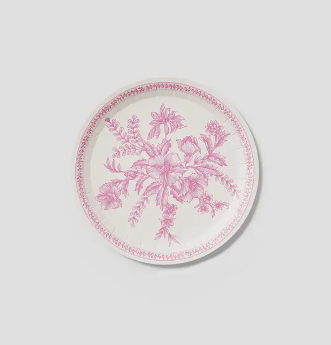 Pink Toile Small Plates