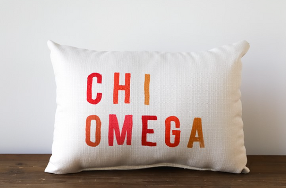 Chi Omega Tones Pillow