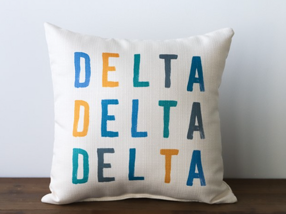 Tri Delta Tones Pillow