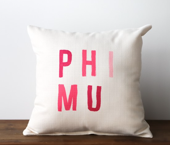 Phi Mu Tones Pillow