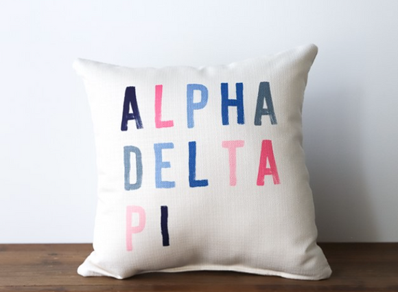 Alpha Delta Pi Tones Pillow