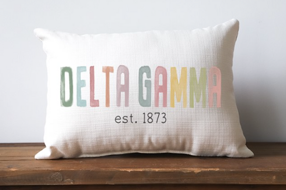 Delta Gamma Happy Pillow