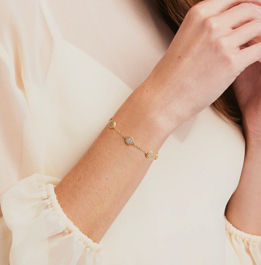 Windsor Delicate Bracelet - Gold/Pave Cubic Zirconia