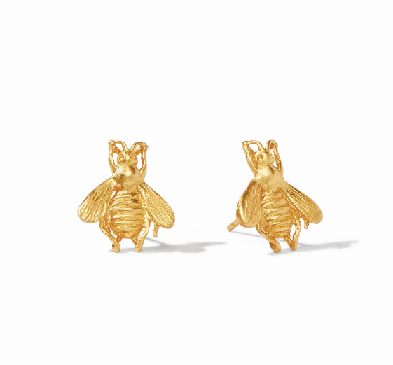 Bee Stud Earrings - Gold