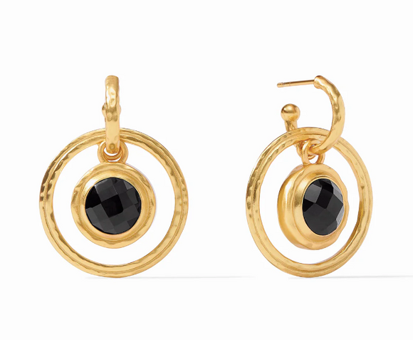 Astor 6-in-1 Charm Earring - Gold/Obsidian Black