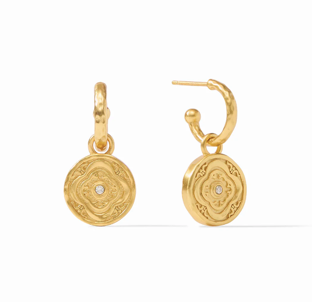 Astor 6-in-1 Charm Earring - Gold/Obsidian Black