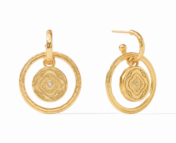 Astor 6-in-1 Charm Earring - Gold/Obsidian Black