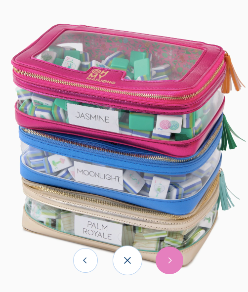 Metallic Pink Tile Storage Bag