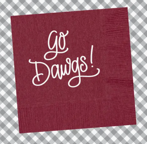 Go Dawgs! Beverage Napkins