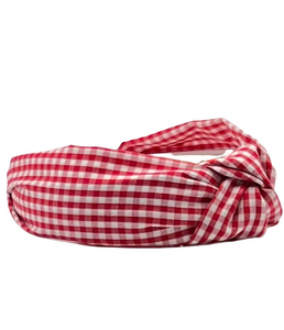 Red Gingham Headband