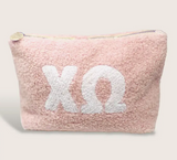 Sorority Greek Letter Teddy Pouch - Blush