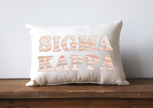 Kappa Delta Striped Pillow