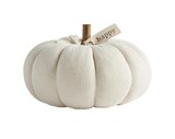 Cream Pumpkin Sitter