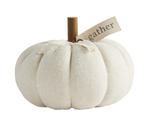 Cream Pumpkin Sitter