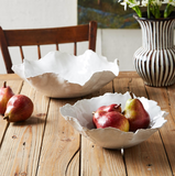 White Freeform Ceramic Bowl