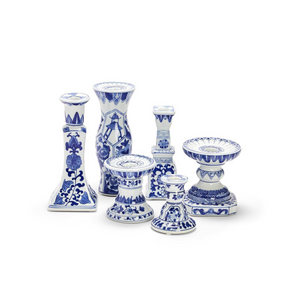 Blue & White Canton Collection Candleholder