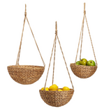 Rice Nut Weave Round Hanging Basket