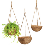 Rice Nut Weave Round Hanging Basket