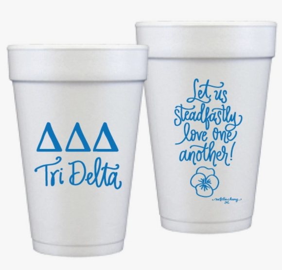 Tri Delta Styrofoam Cups