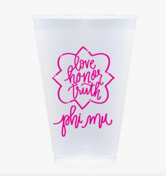 Phi Mu Shatterproof Cups