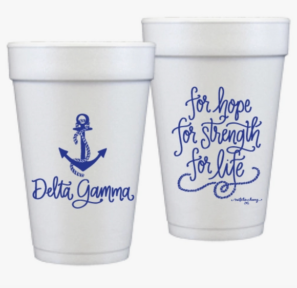 Delta Gamma Styrofoam Cups