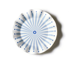 Iris Blue Burst 8 Ruffle Salad Plate