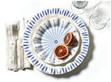 Iris Blue Burst 8 Ruffle Salad Plate