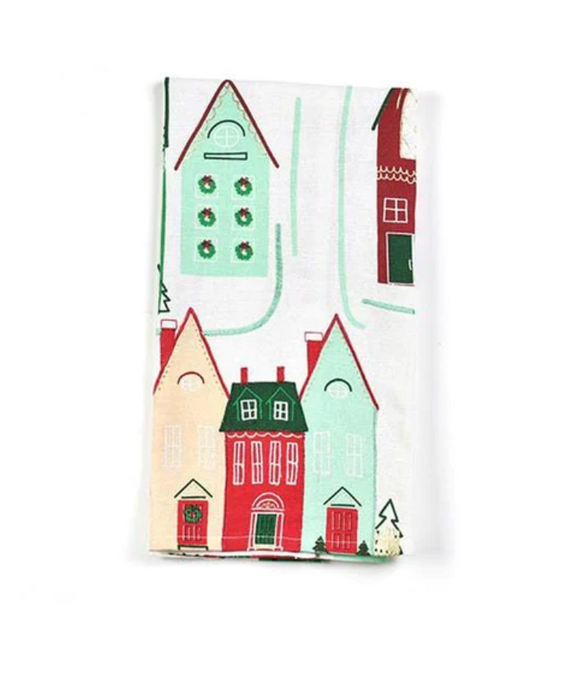 Christmas in the Village Homes Tea Towel