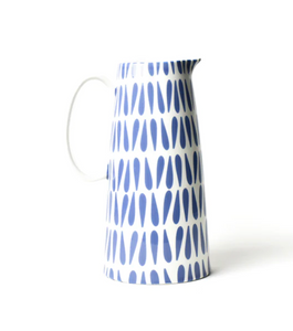 Iris Blue Drop Pedestal Pitcher